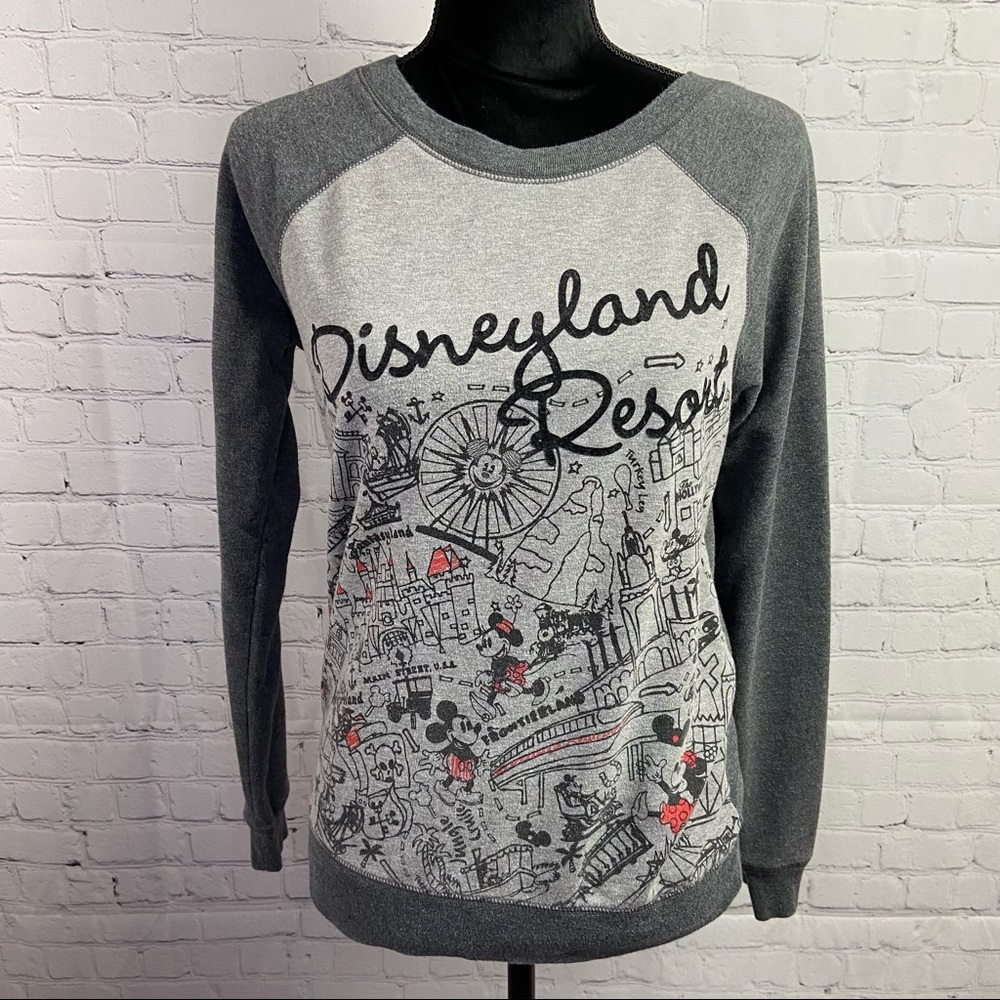 Disney Parks Official Disneyland Resort Two Tone Crew Neck Sweatshirt